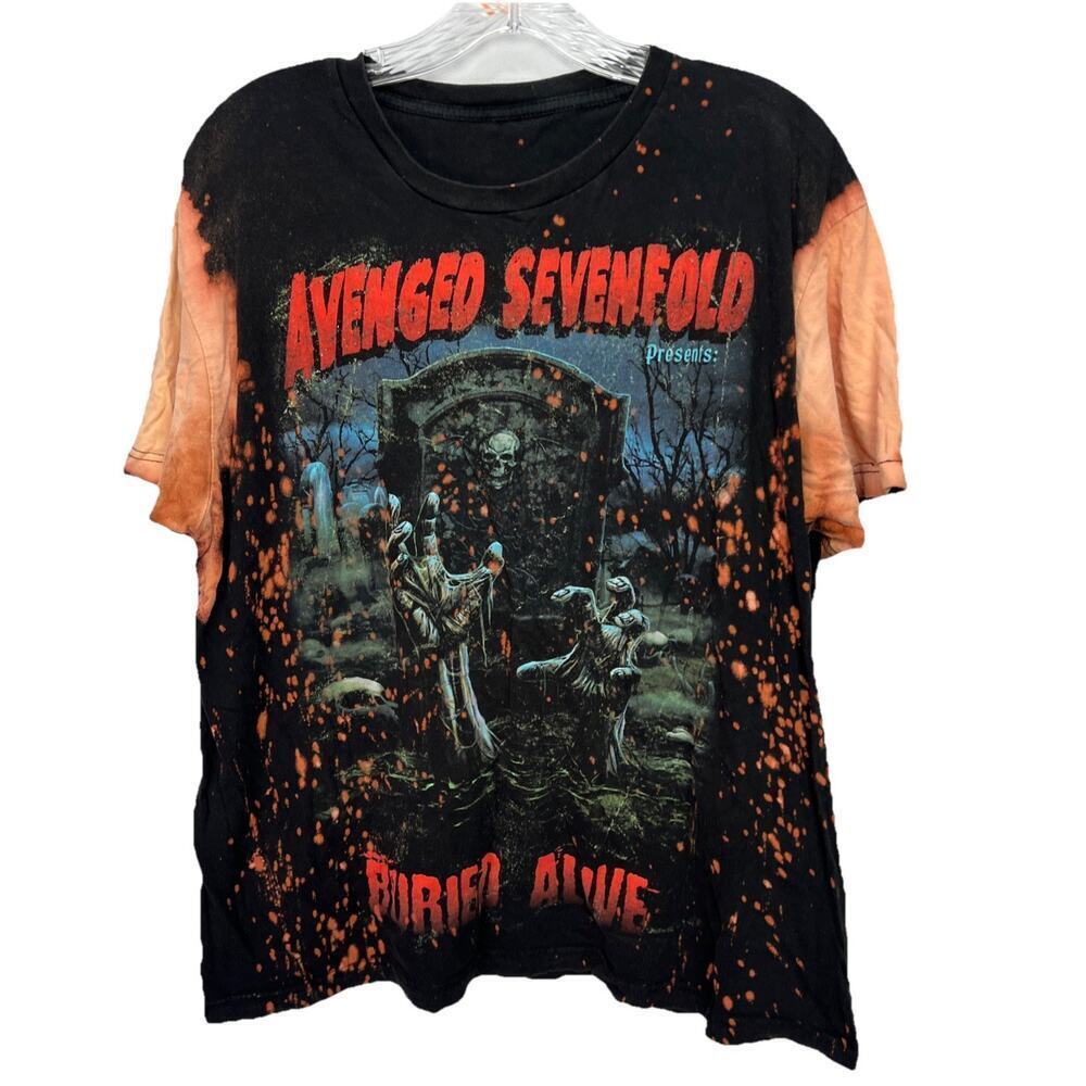 Avenged Sevenfold Buried Alive Shirt Mens Black Band Graphic Rock Tee